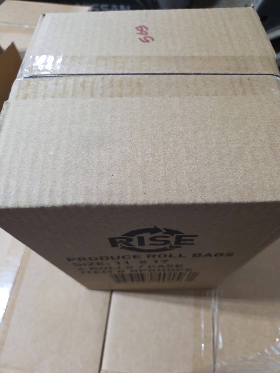 Rise Produce Roll Bags 11 x 17 4 Rolls Per Case Item # RPBHDPE