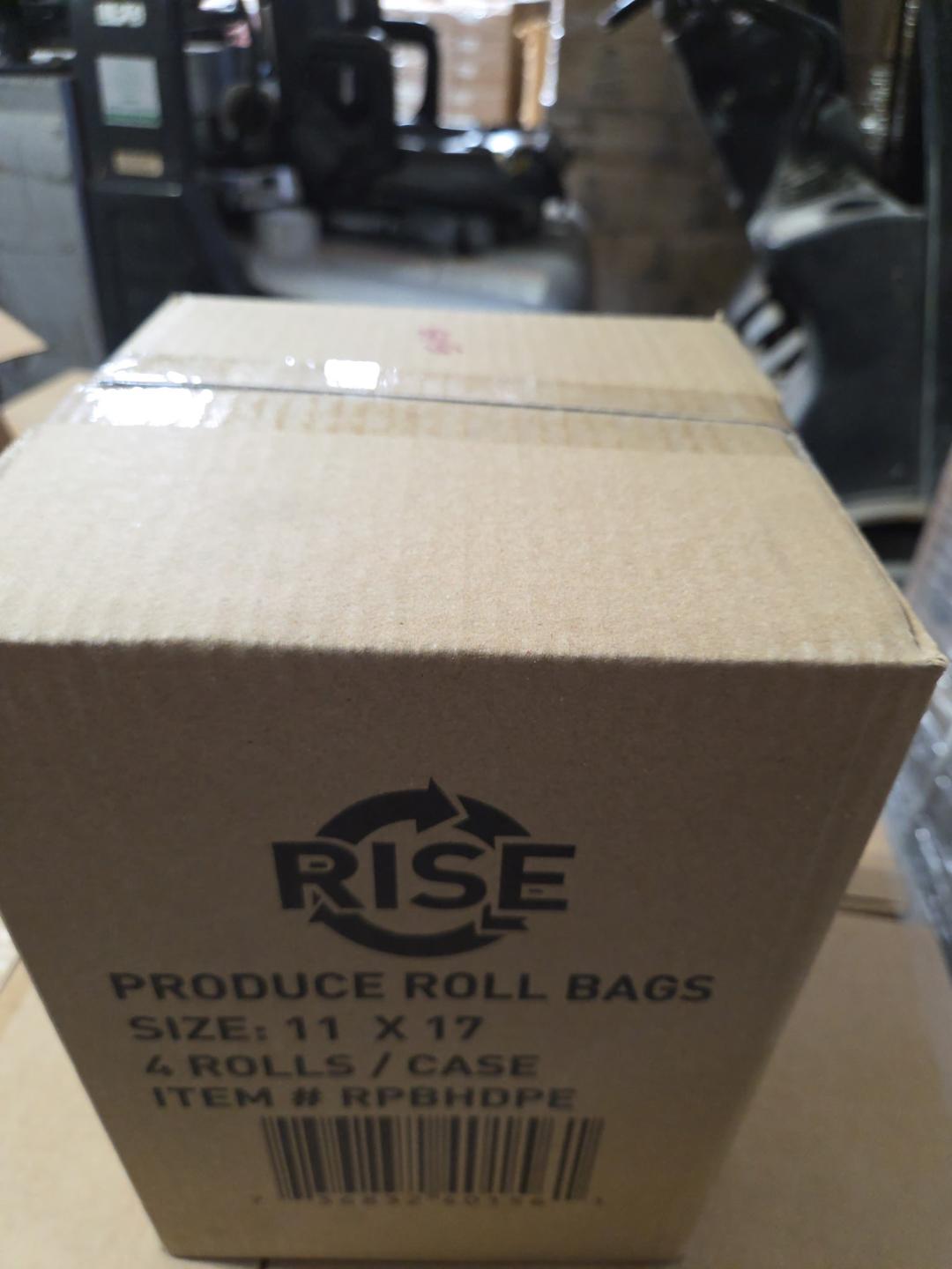 Rise Produce Roll Bags 11 x 17 4 Rolls Per Case Item # RPBHDPE