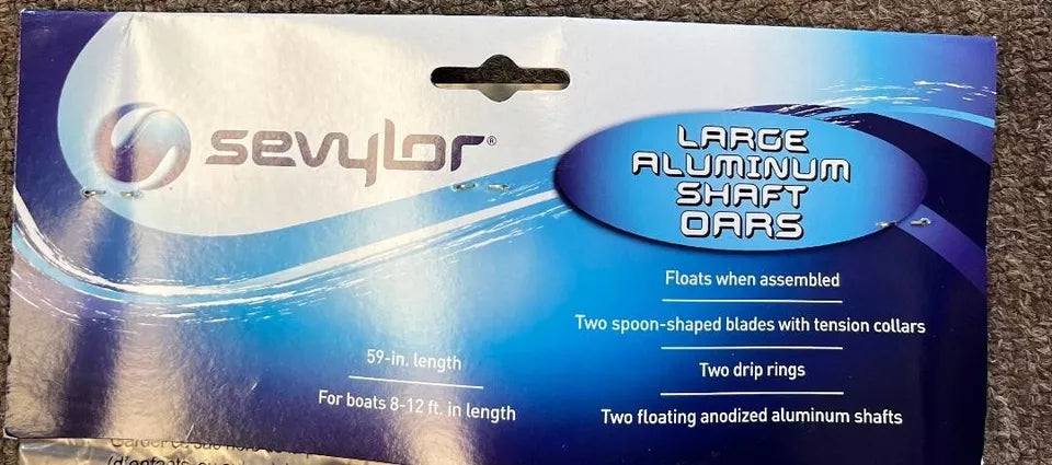 Sevylor Large Aluminum Shaft Oars 59" length qty 1 pair