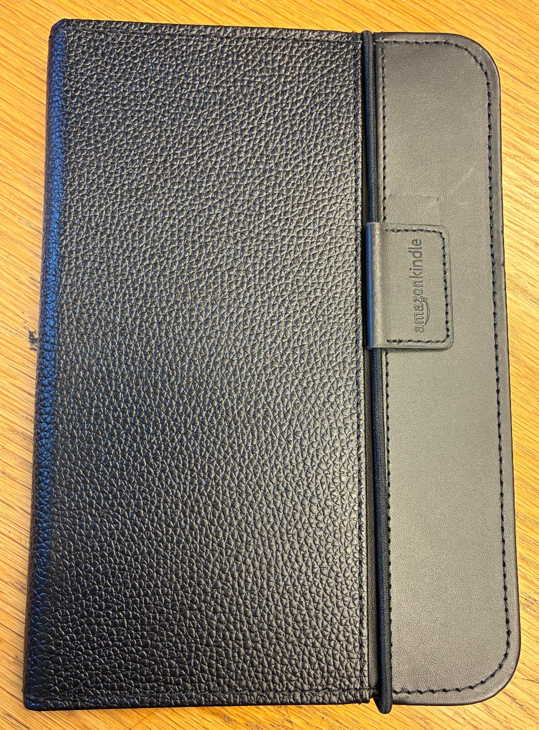 Amazon Black Leather Lighted CASE cover for Kindle keyboard model X0003C8YLX