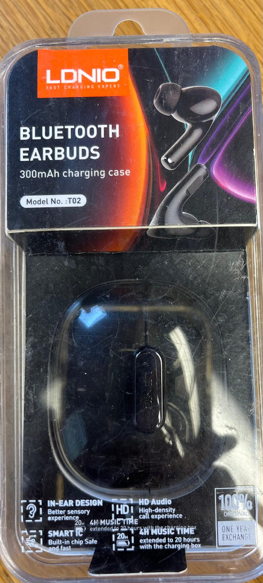 LDNIO T02 EAR BUDS BLUETOOTH EARBUDS 300MAH CHARGING CASE