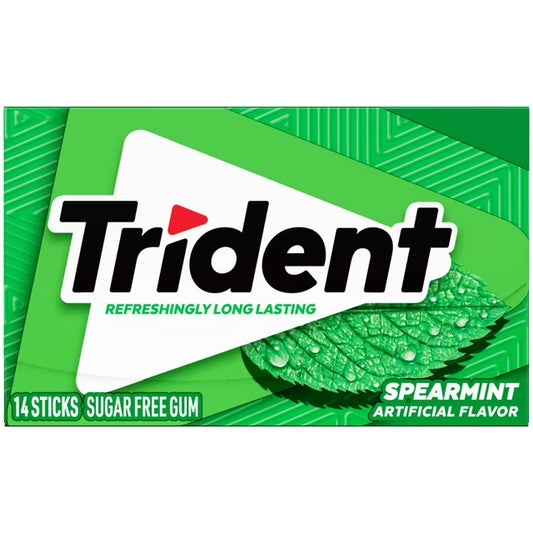 Trident Spearmint Flavor  12-14 sticks Pack