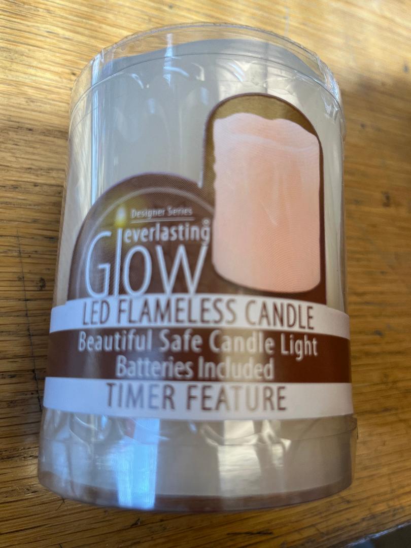 GERSON Everlasting Glow Led Flameless Candle Table Decor Timer Feature 3" x 4"