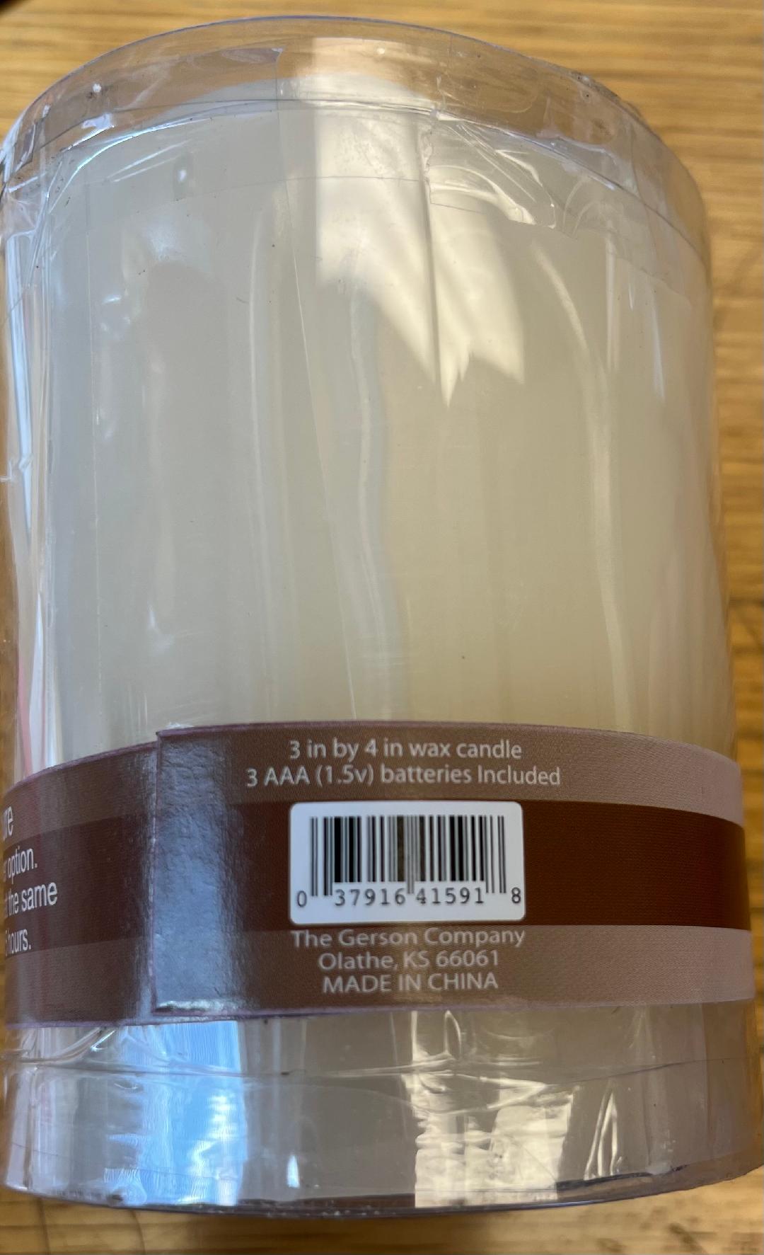 GERSON Everlasting Glow Led Flameless Candle Table Decor Timer Feature 3" x 4"