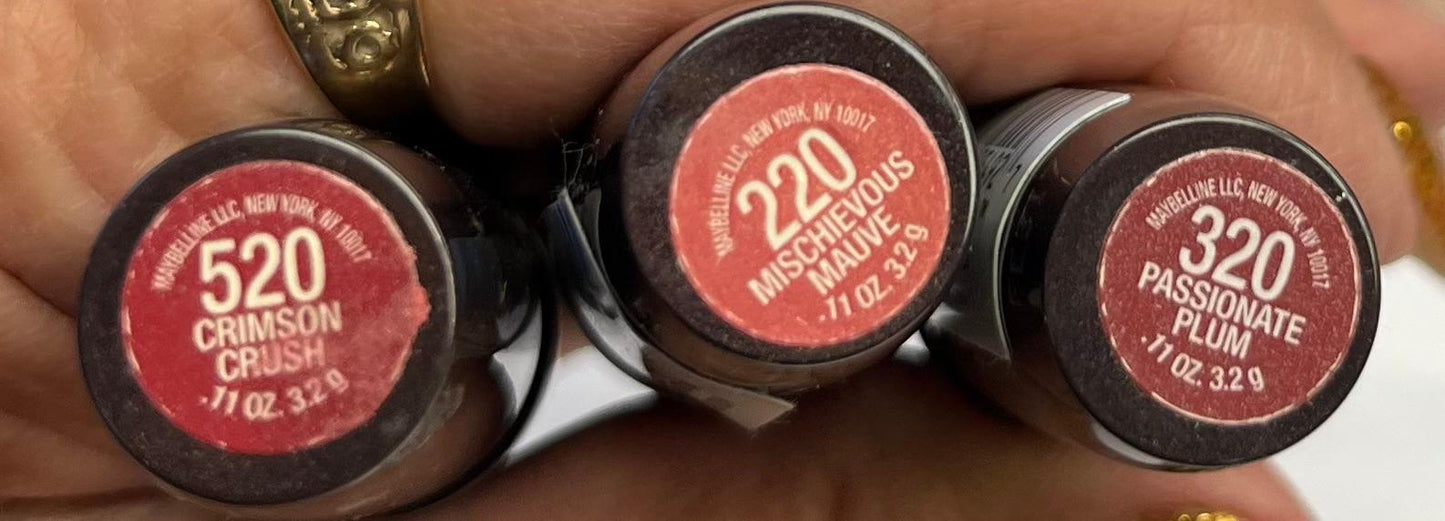 Maybelline volume xl seduction plumbing lip colors variety of shades