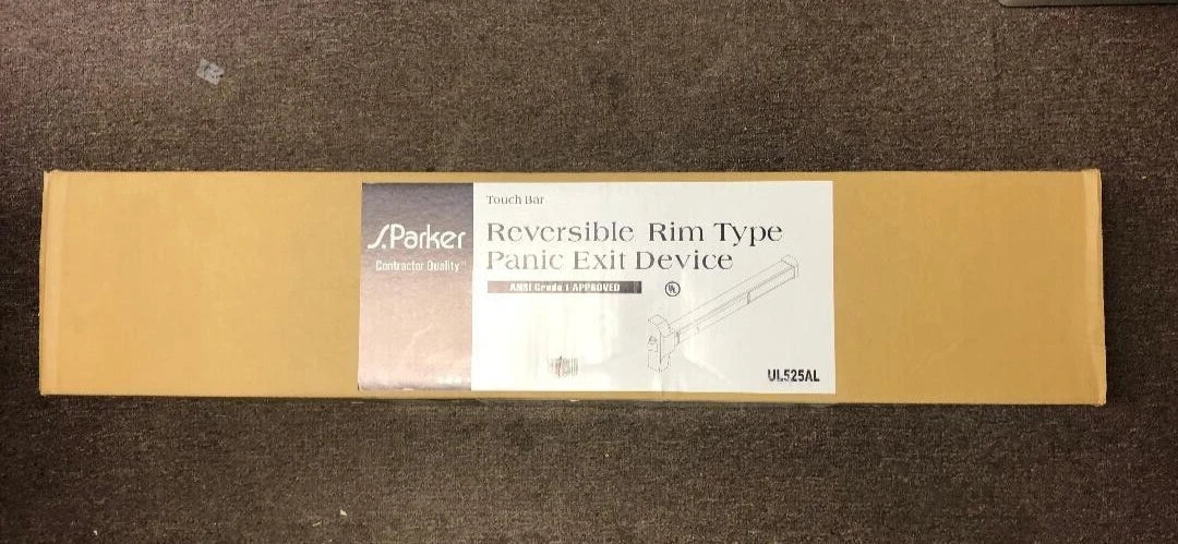 S. PARKER REVERSIBLE RIM TYPE PANIC EXIT DEVICE #UL525AL - 25"-36"