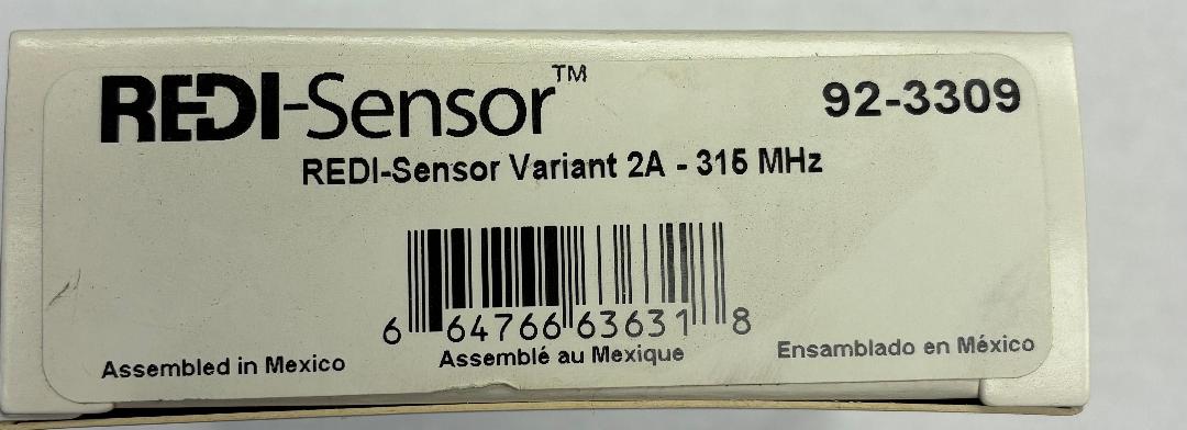 REDI SENSOR 92-3309 NEW IN BOX VARIEANT 2A-315 MHz
