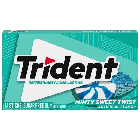 Trident Minty Sweet Twist Flavor  12-14 sticks Pack