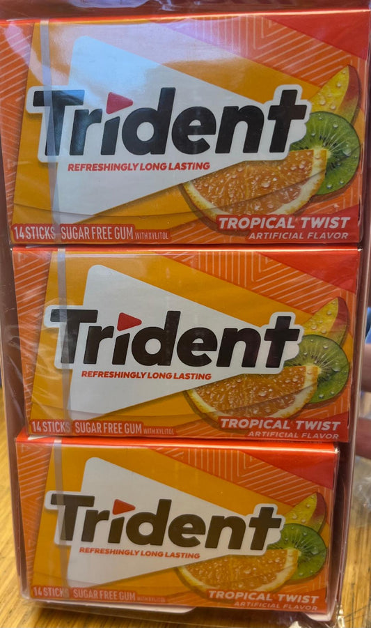 Trident Tropical Twist Flavor 12- 14 sticks Pack